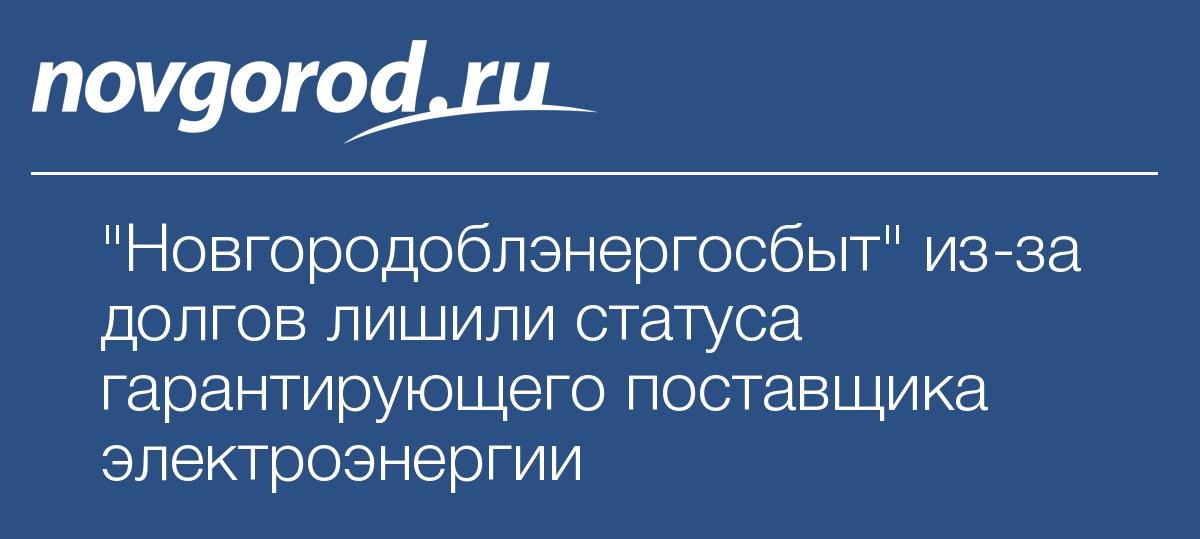 Лишили статуса гарантирующий поставщик Лишили статуса гарантирующий поставщик