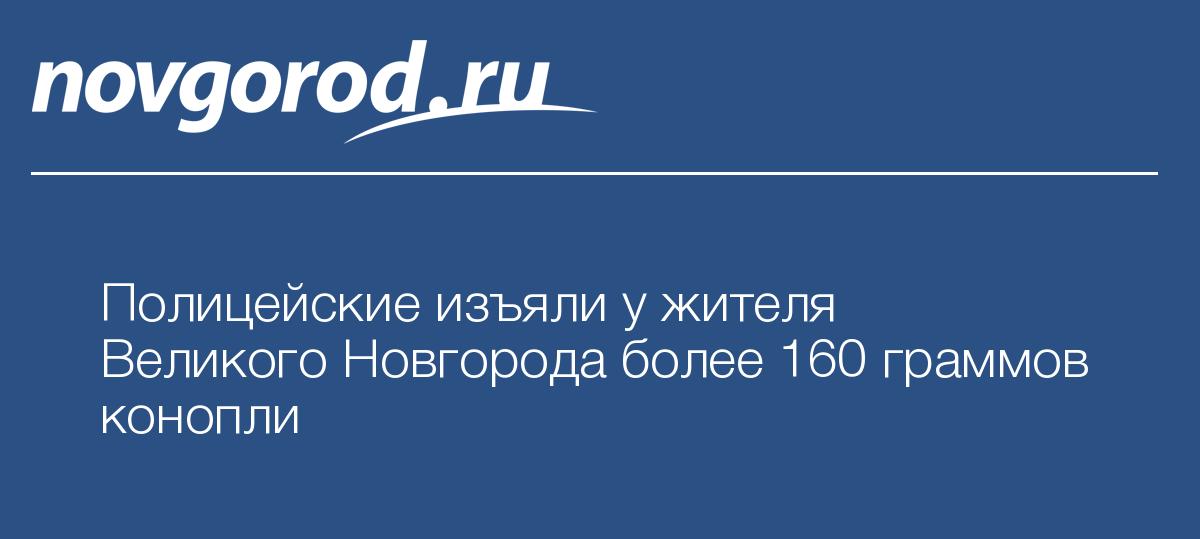 Полицейские изъяли у жителя Великого Новгорода более 160