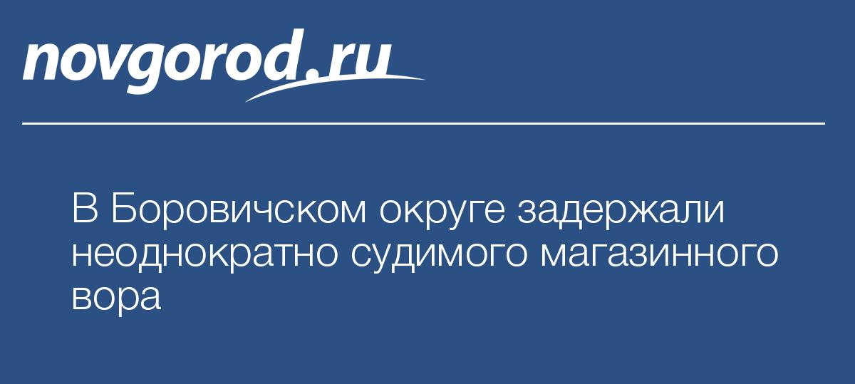 В Боровичском округе задержали неоднократно судимого магазинного вора