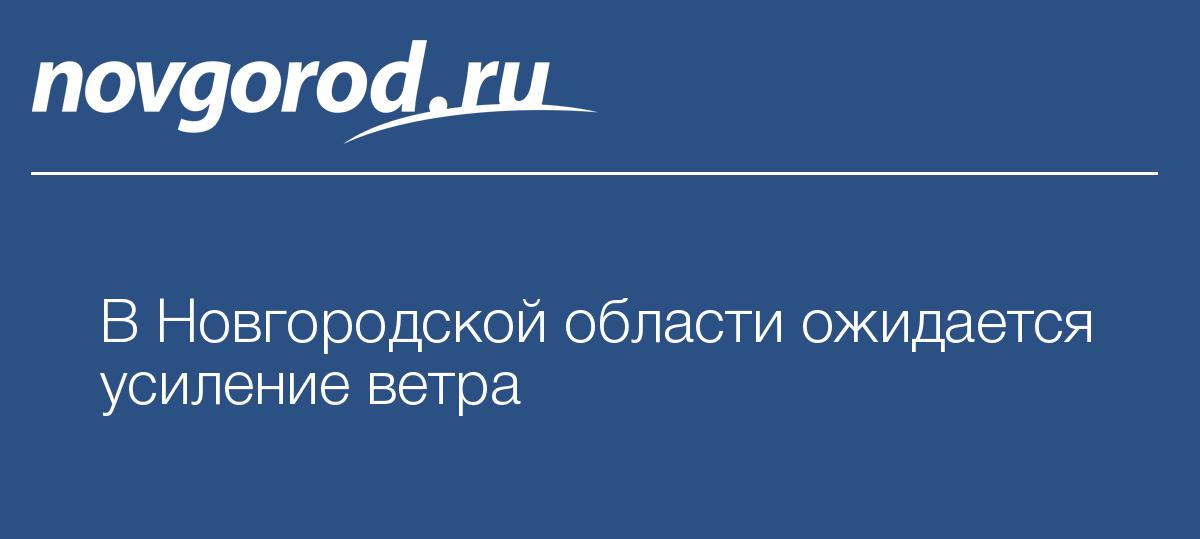 В Новгородской области ожидается усиление ветра